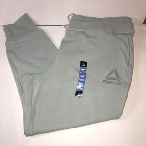 REEBOK Women's Plus Size Cuffed light green sweatpants SIZE XXXL